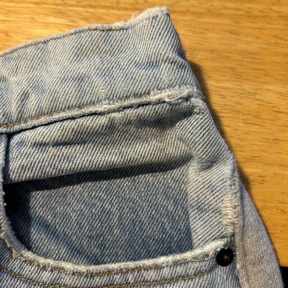 Womens Alexander Wang Ride Clash Light Blue Gray Track Pant Combo Denim Jeans 24 - Picture 5 of 14